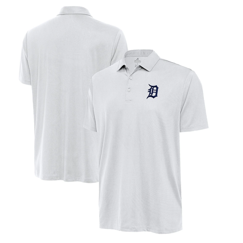 Men's Antigua White Detroit Tigers Eclipse Polo