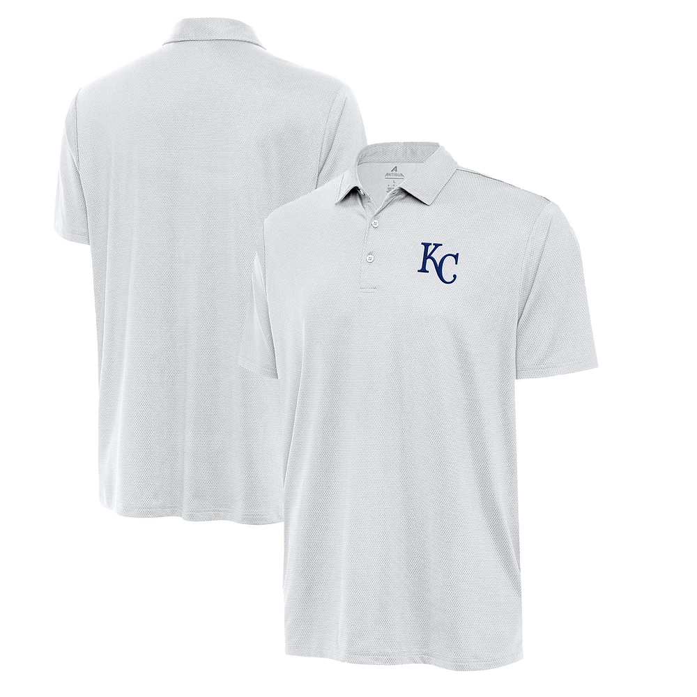 Men's Antigua White Kansas City Royals Eclipse Polo