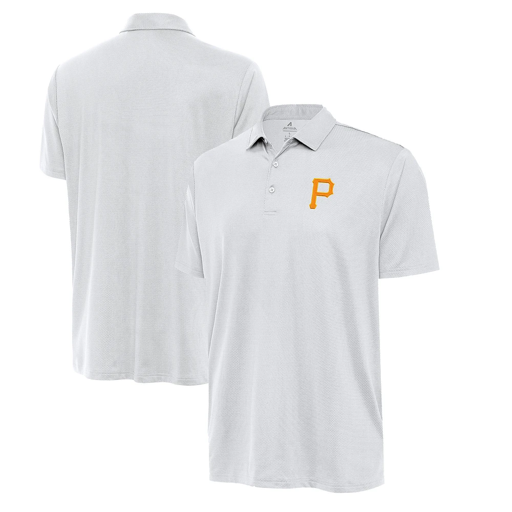 Men's Antigua White Pittsburgh Pirates Eclipse Polo