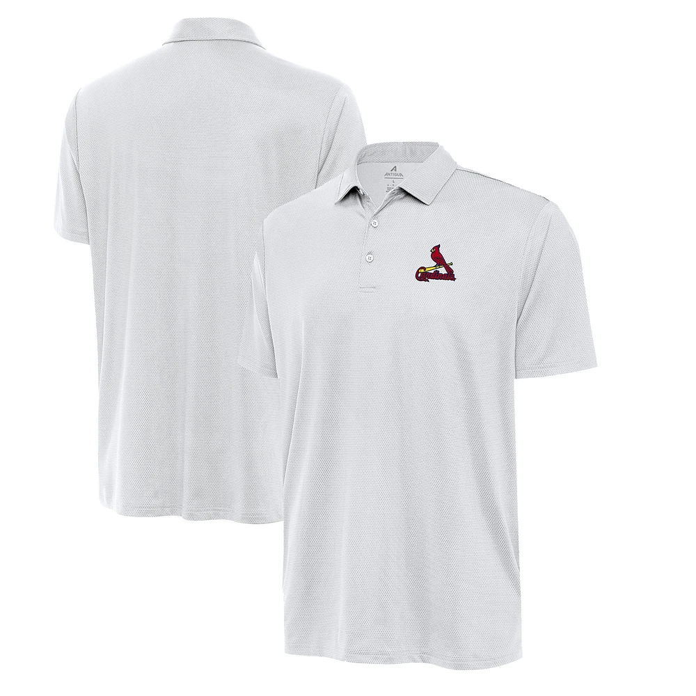 Men's Antigua White St. Louis Cardinals Eclipse Polo