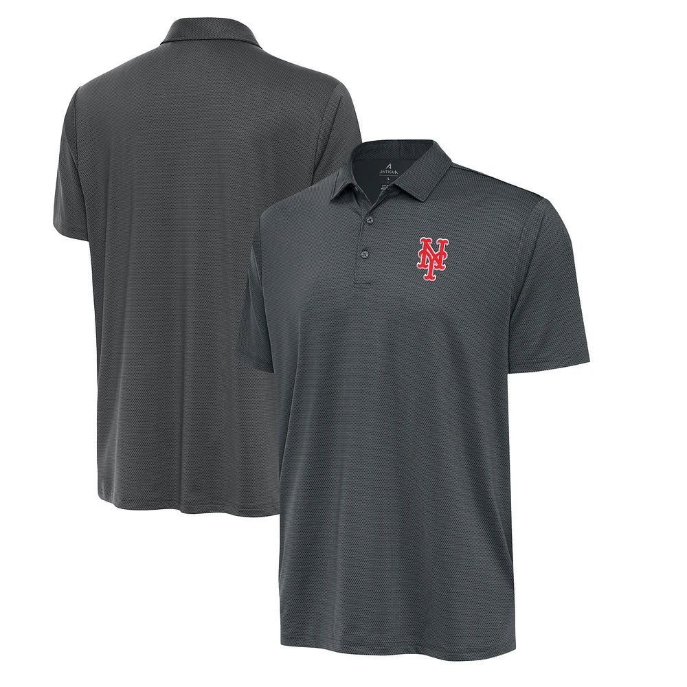 Men's Antigua Pewter New York Mets Eclipse Polo