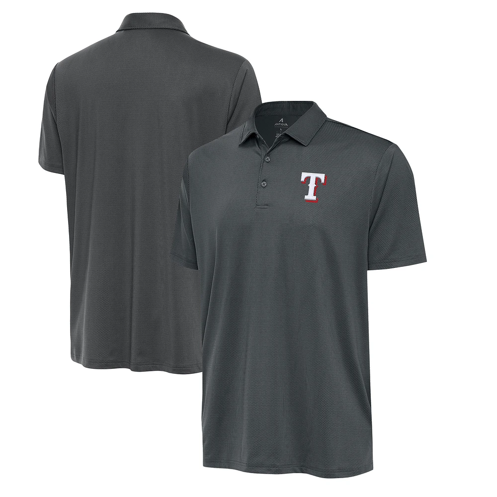 Men's Antigua Pewter Texas Rangers Eclipse Polo