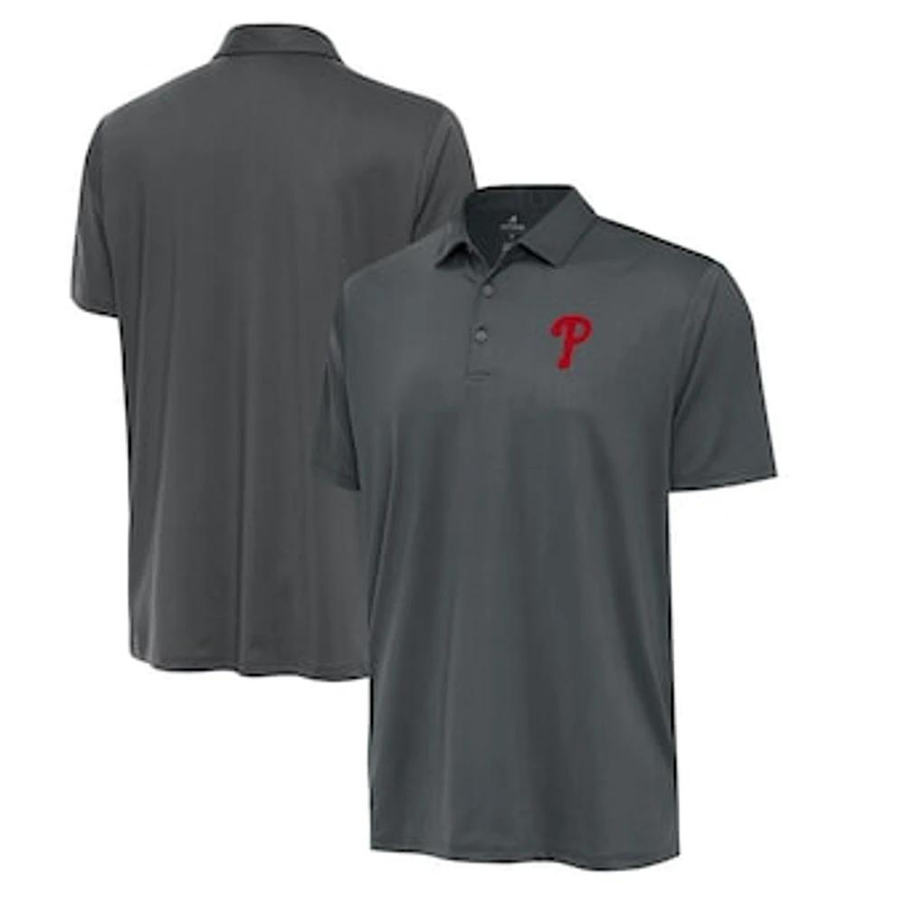 Men's Antigua Pewter Philadelphia Phillies Eclipse Polo
