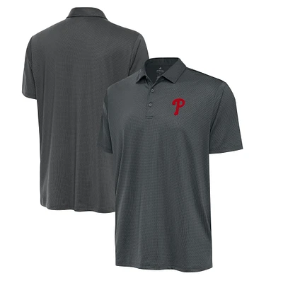 Men's Antigua Pewter Philadelphia Phillies Eclipse Polo