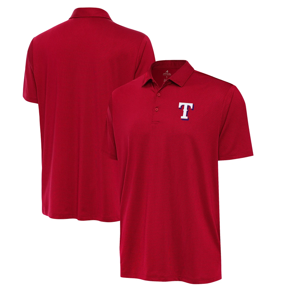 Men's Antigua Red Texas Rangers Eclipse Polo