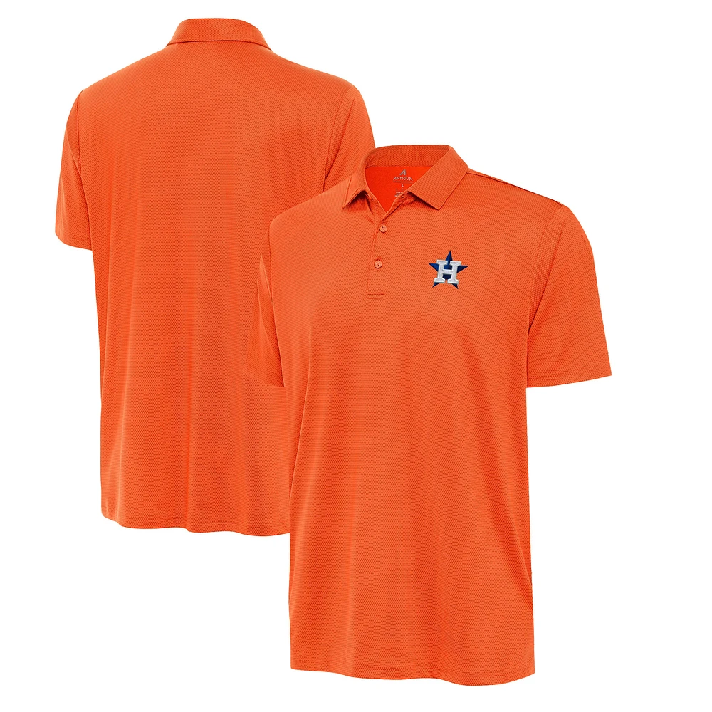 Men's Antigua Orange Houston Astros Eclipse Polo