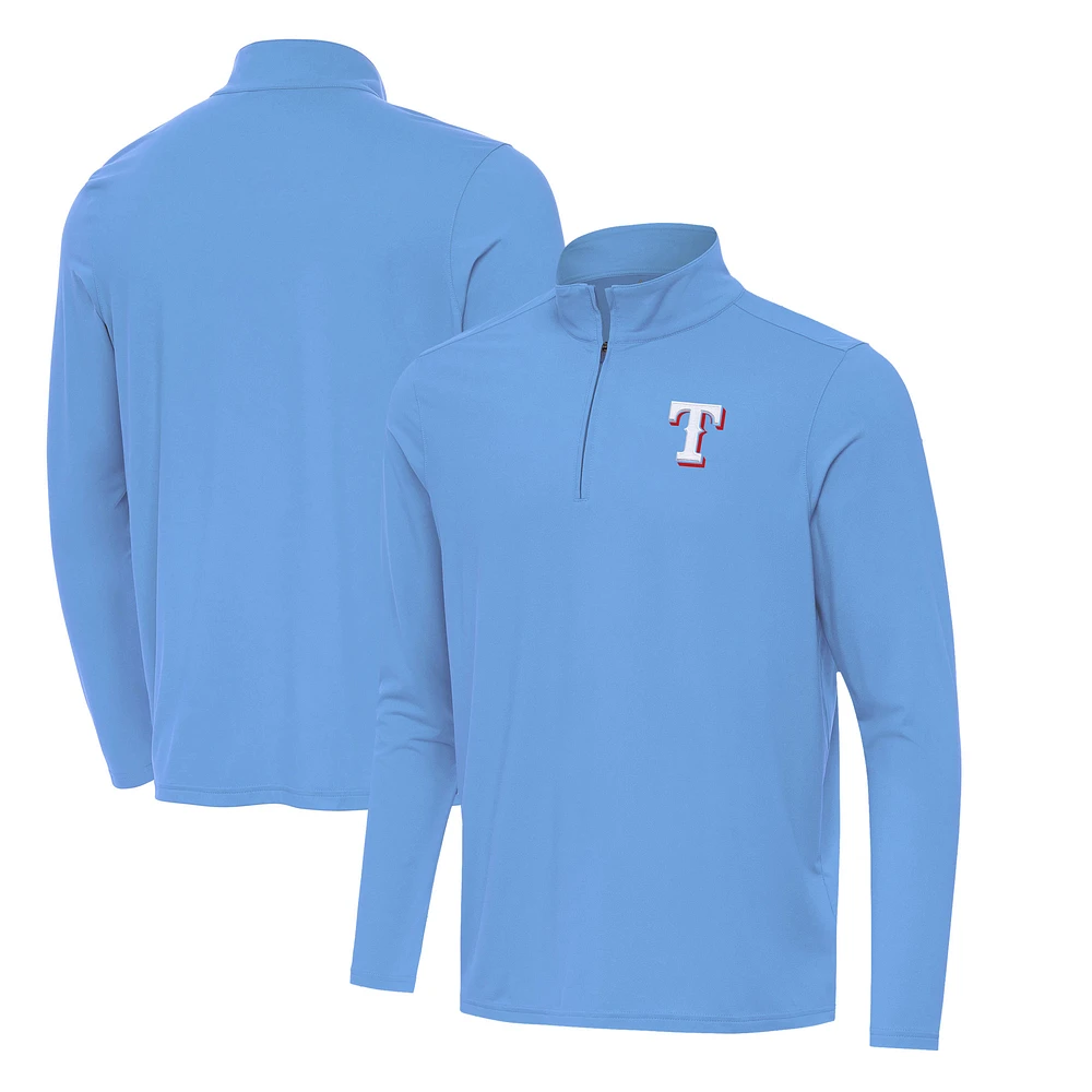 Men's Antigua Powder Blue Texas Rangers Intent Quarter-Zip Top
