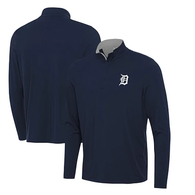 Men's Antigua Navy Detroit Tigers Content Quarter-Zip Top