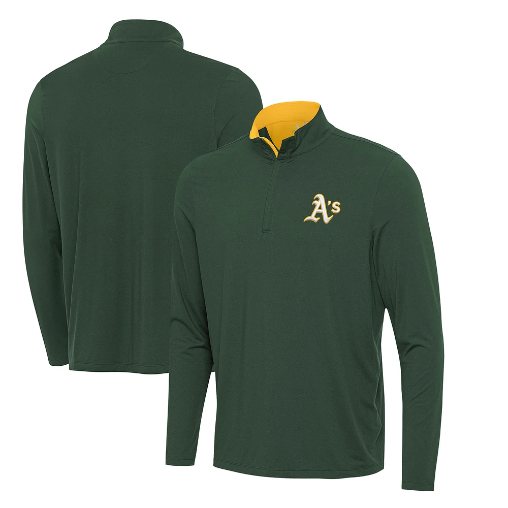 Men's Antigua Hunter Green Athletics Content Quarter-Zip Top