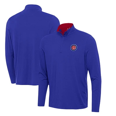Men's Antigua Royal Chicago Cubs Content Quarter-Zip Top