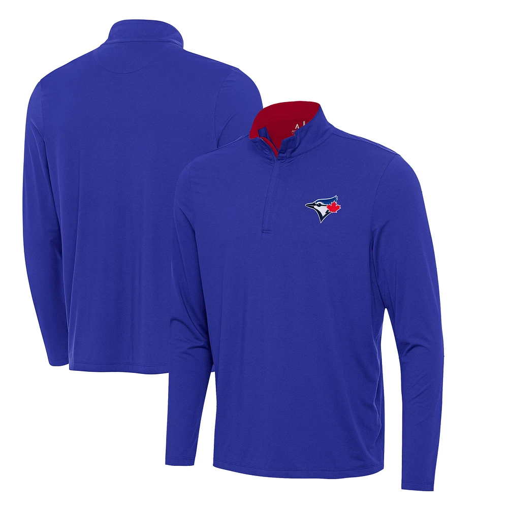 Men's Antigua Royal Toronto Blue Jays Content Quarter-Zip Top