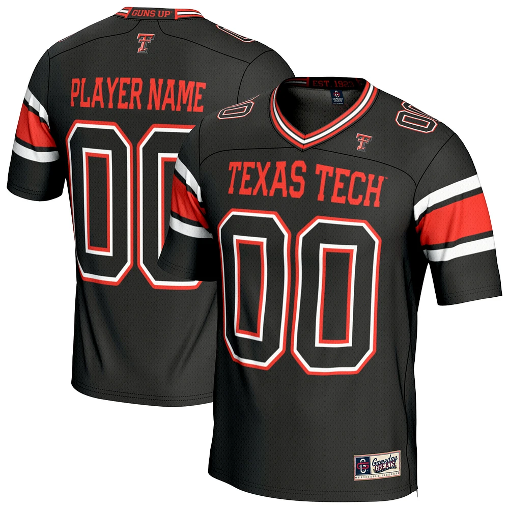 Youth GameDay Greats Black Texas Tech Red Raiders Personalized Football Fashion Jersey