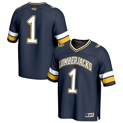 Unisex GameDay Greats #1 Navy Northern Arizona Lumberjacks Spirit Lightweight Collegiate Football Fashion Jersey