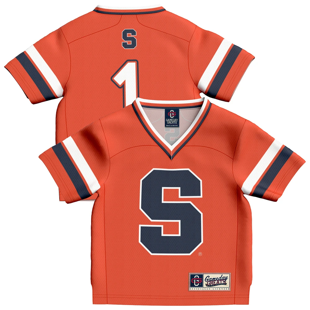 Infant GameDay Greats #1 Orange Syracuse Lightweight Collegiate Football Fashion Jersey