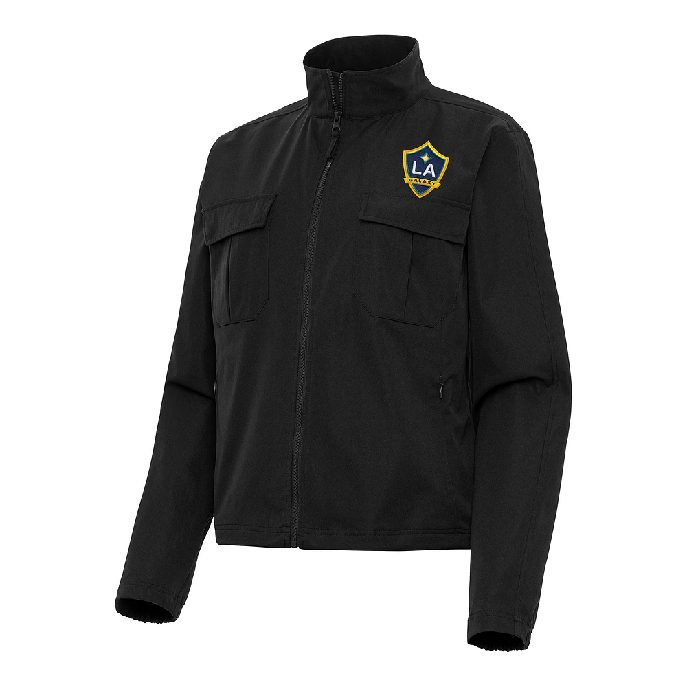 Women's Antigua LA Galaxy Even Par Full-Zip Jacket