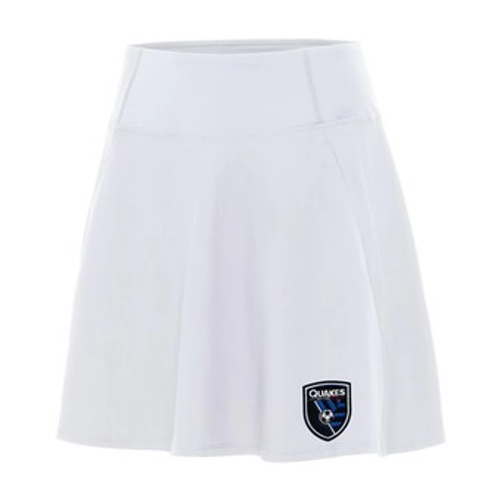 Women's Antigua White San Jose Earthquakes Chip Skort