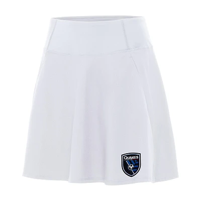 Women's Antigua White San Jose Earthquakes Chip Skort