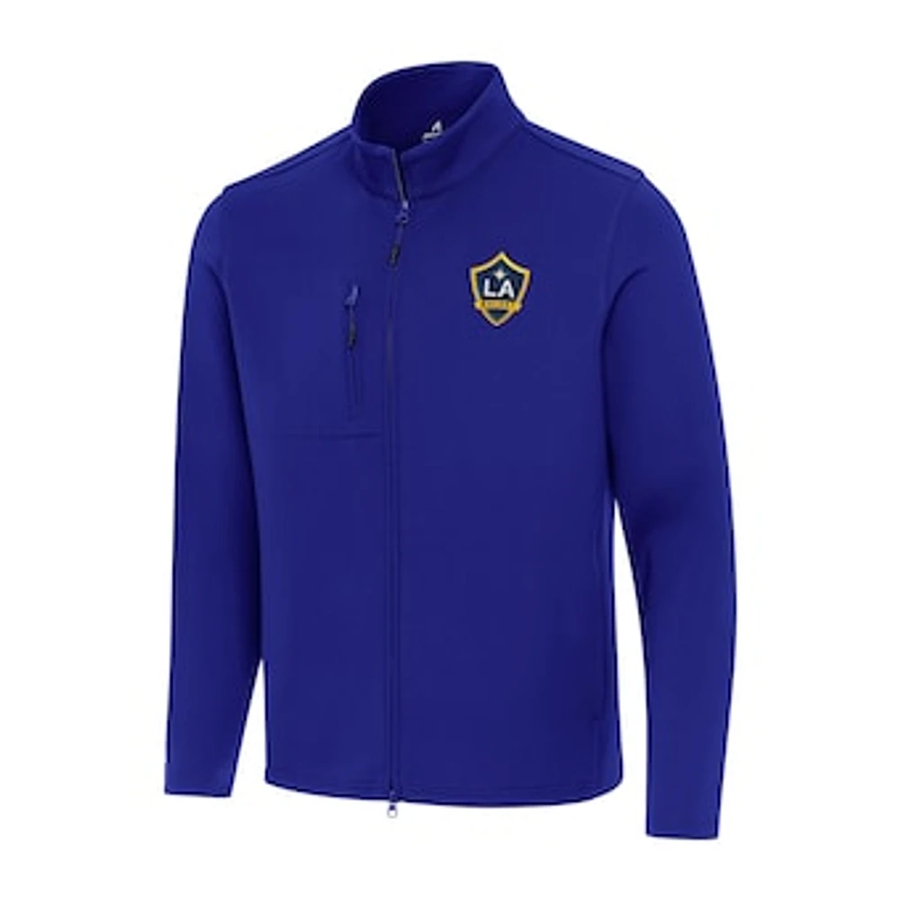 Men's Antigua Royal LA Galaxy Objection Full-Zip Jacket