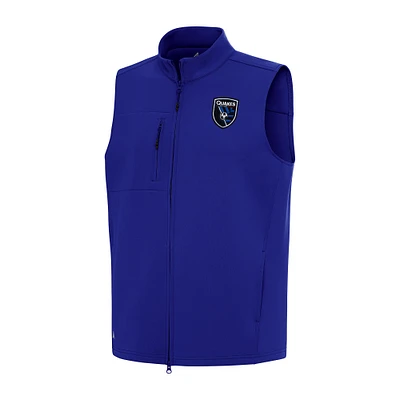 Men's Antigua Royal San Jose Earthquakes Demand Full-Zip Vest