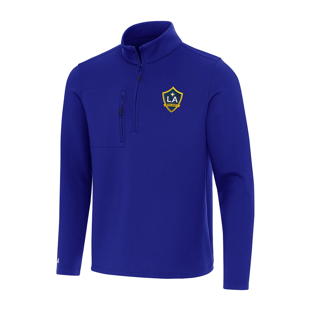 Men's Antigua Royal LA Galaxy Insider Quarter-Zip Top