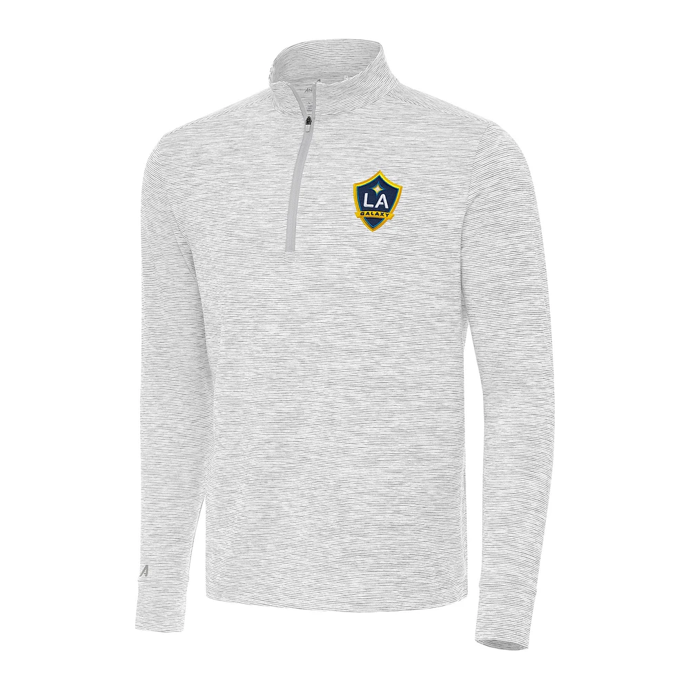 Men's Antigua Gray LA Galaxy Cause Quarter-Zip Top