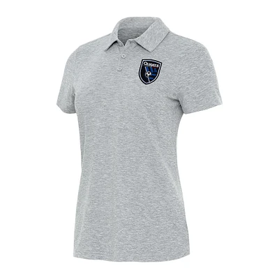 Women's Antigua  Heather Gray San Jose Earthquakes Matter Polo