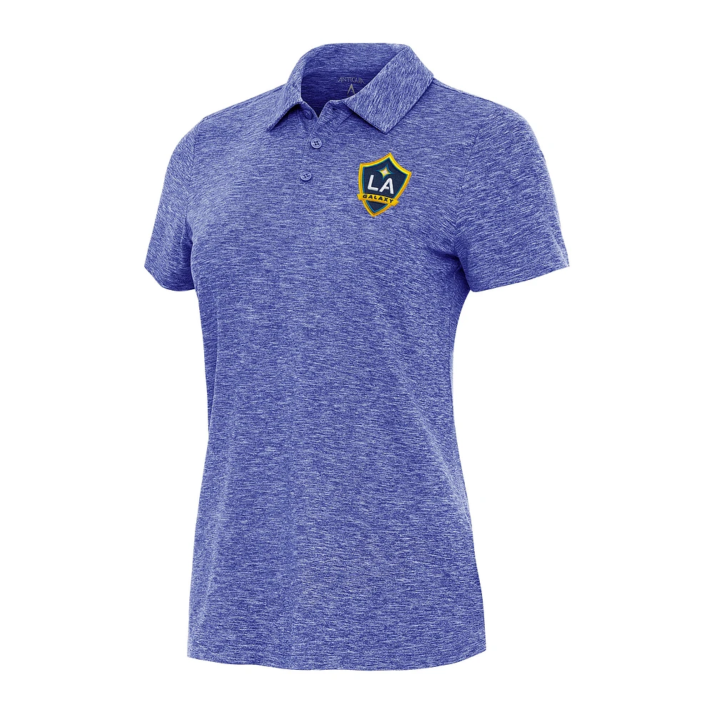 Women's Antigua Heather Royal LA Galaxy Matter Polo
