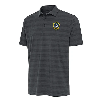 Men's Antigua Pewter LA Galaxy Tunnel Polo