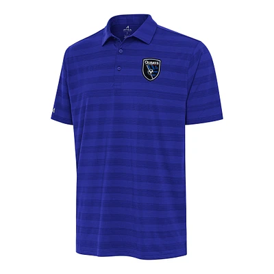Men's Antigua Royal San Jose Earthquakes Tunnel Polo