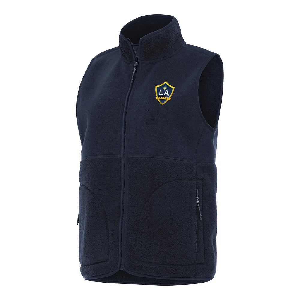 Women's Antigua Navy LA Galaxy Nostalgic Full-Zip Vest