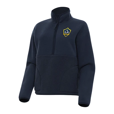 Women's Antigua Navy LA Galaxy Figure Quarter-Zip Jacket