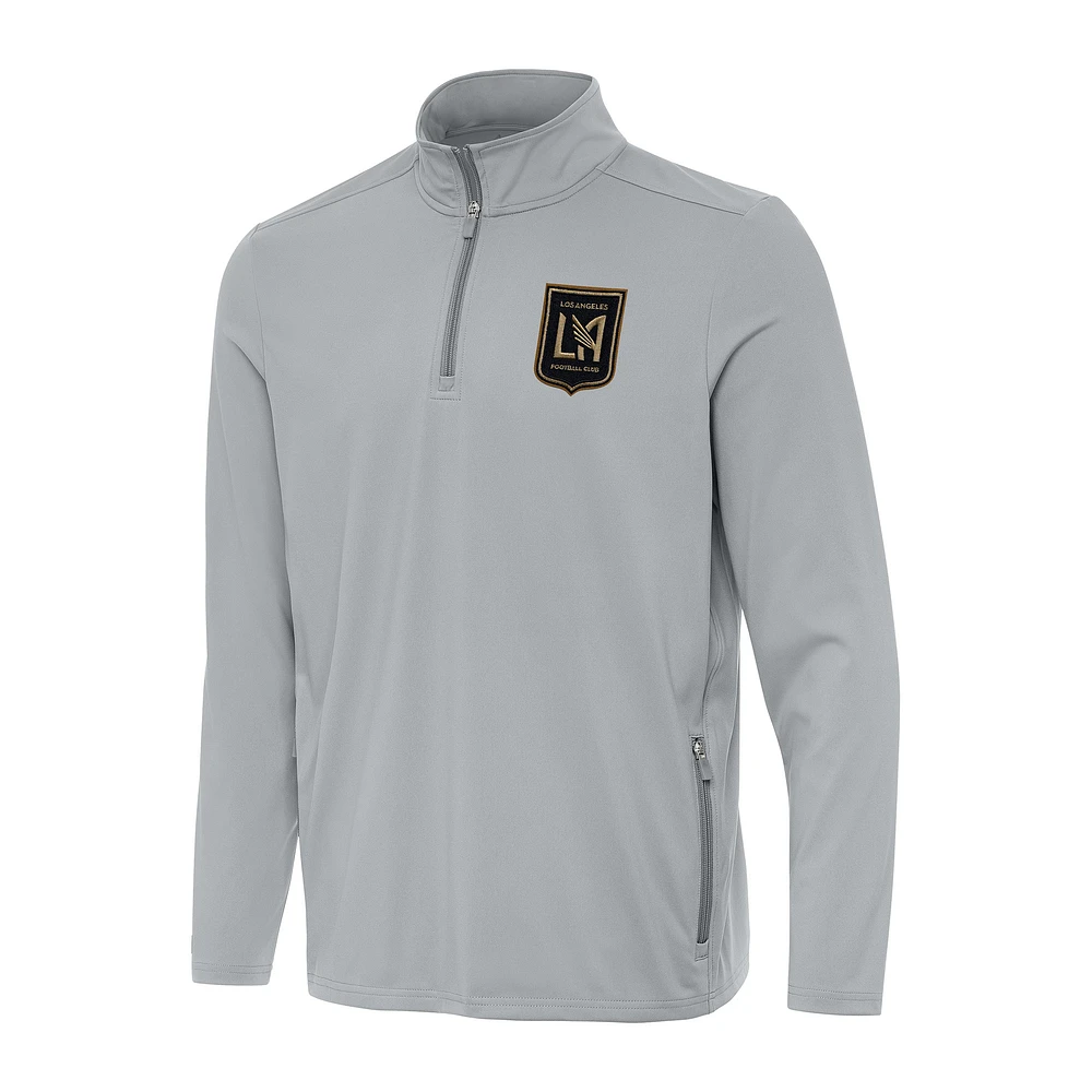 Men's Antigua Royal LA Galaxy Perilous Quarter-Zip Pullover Top