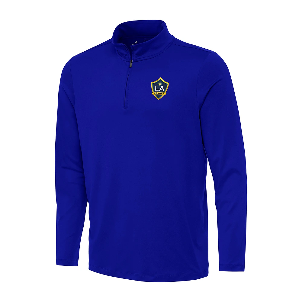 Men's Antigua Royal LA Galaxy Reprocess Quarter-Zip Top