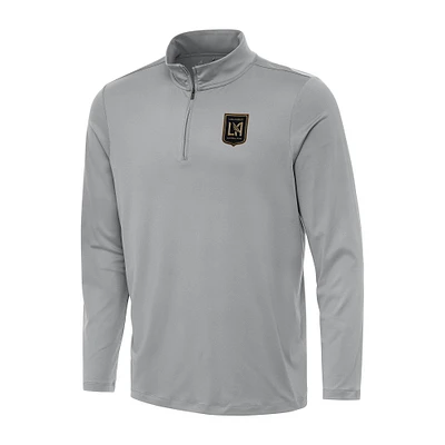 Men's Antigua Gray LAFC Reprocess Quarter-Zip Top