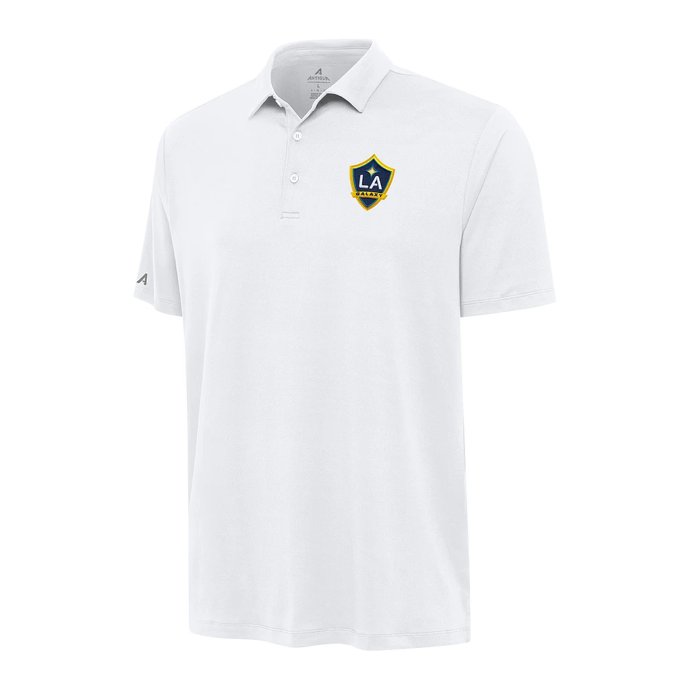 Men's Antigua White LA Galaxy Reprocess Polo