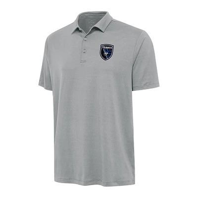 Men's Antigua Gray San Jose Earthquakes Reprocess Polo