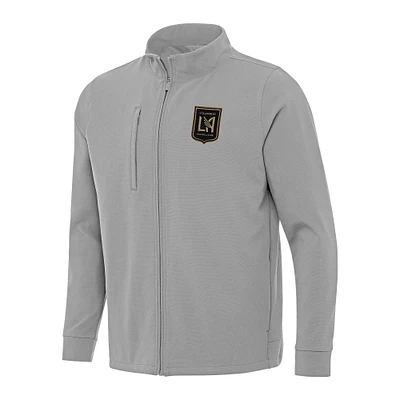 Men's Antigua Gray LAFC Regard Full-Zip Jacket