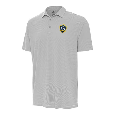 Men's Antigua Gray LA Galaxy Twine Performance Polo