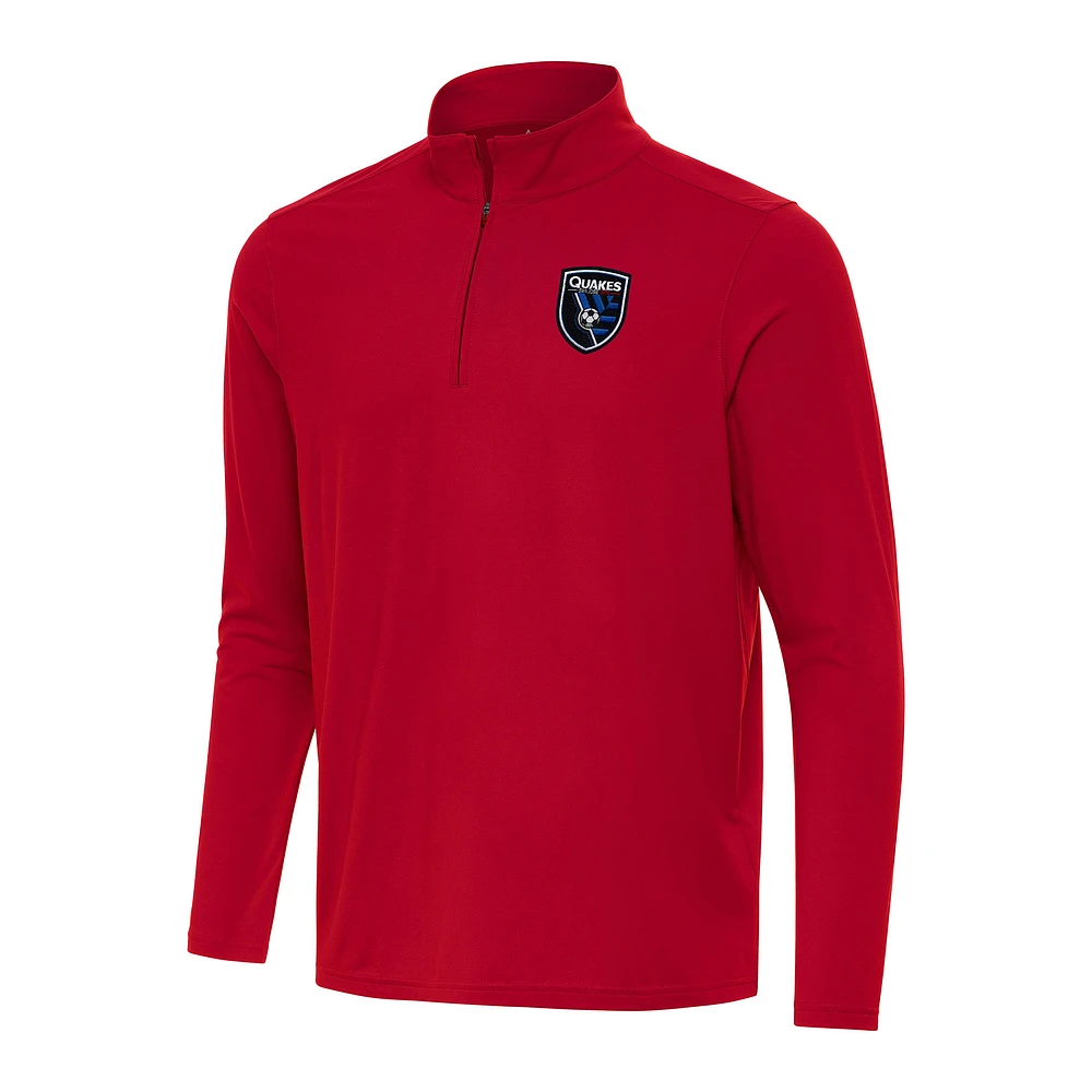 Men's Antigua San Jose Earthquakes Intent Quarter-Zip Top