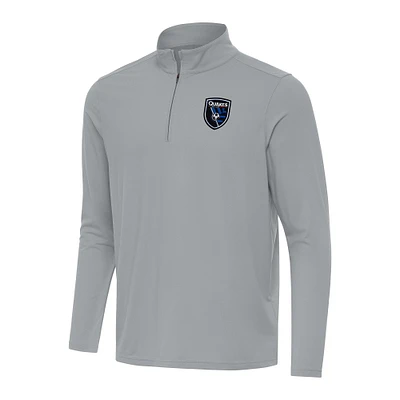 Men's Antigua San Jose Earthquakes Intent Quarter-Zip Top