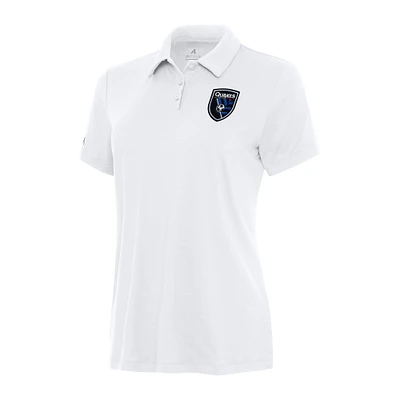 Women's Antigua White San Jose Earthquakes Reprocess Polo