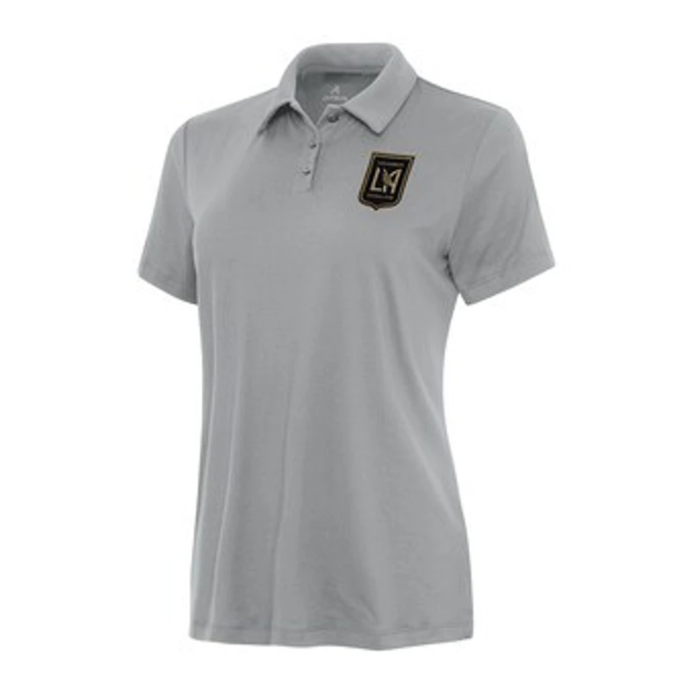 Women's Antigua Gray LAFC Reprocess Polo