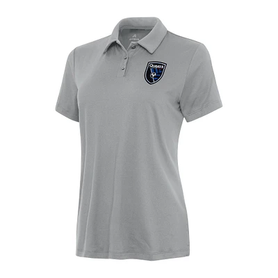 Women's Antigua Gray San Jose Earthquakes Reprocess Polo