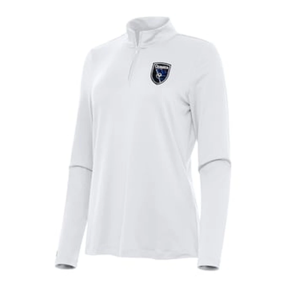 Women's Antigua San Jose Earthquakes Reprocess Quarter-Zip Top