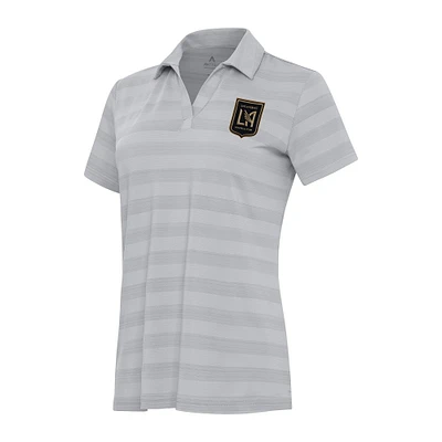 Women's Antigua Gray LAFC Tunnel Polo