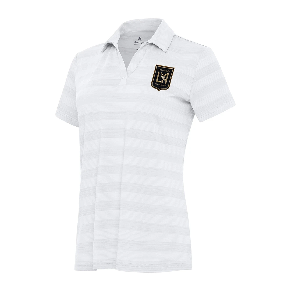 Women's Antigua White LAFC Tunnel Polo