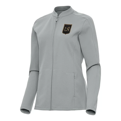 Women's Antigua Gray LAFC Regard Full-Zip Jacket