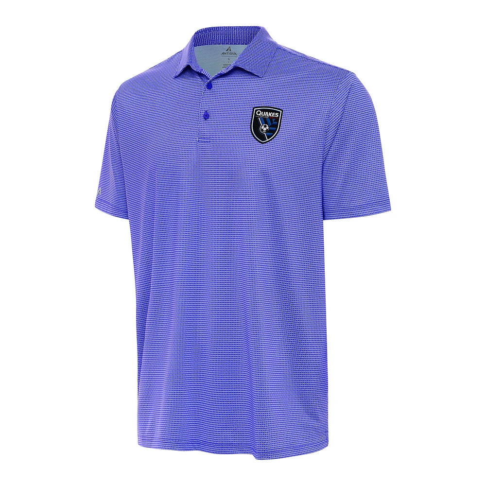Men's Antigua White/Royal San Jose Earthquakes Rings Polo