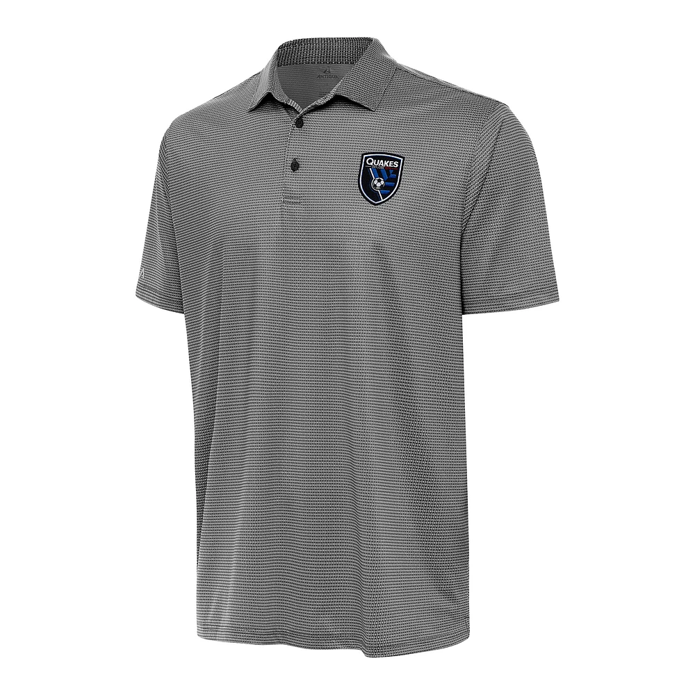 Men's Antigua White/ San Jose Earthquakes Rings Polo