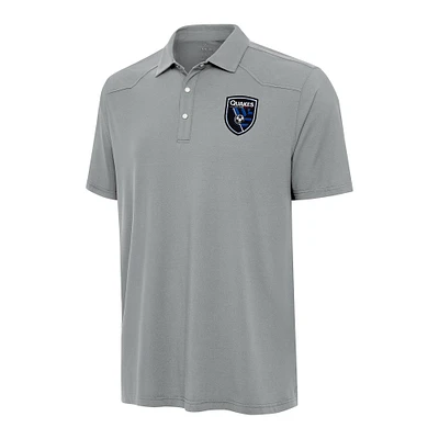 Men's Antigua Gray San Jose Earthquakes Western Polo